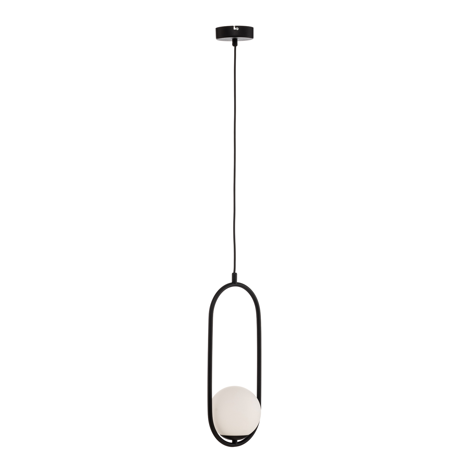 Hanglamp Dione, 1-lamp, zwart/wit