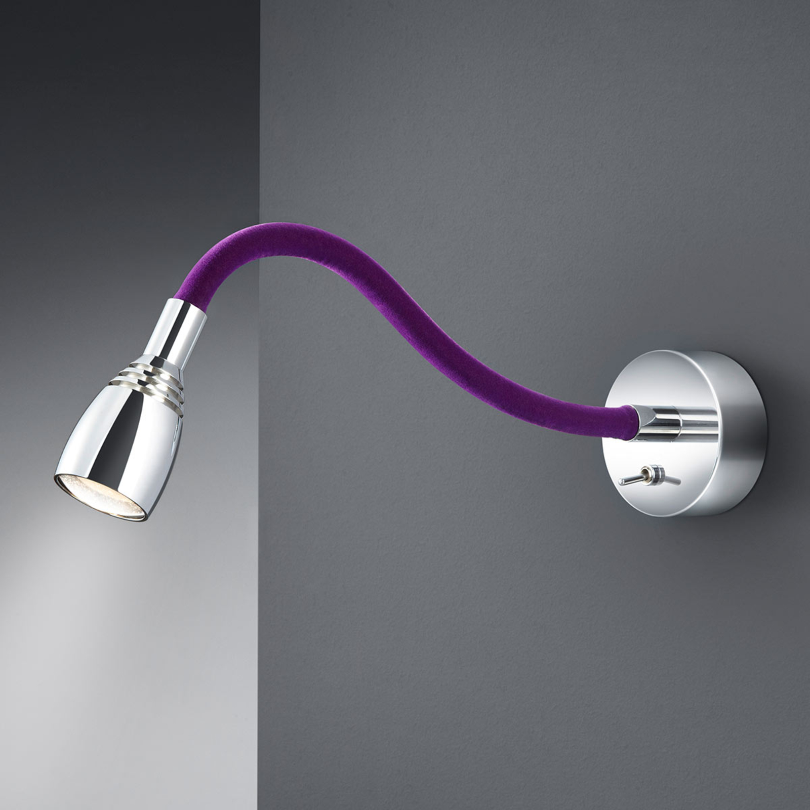 Baulmann 64.361 LED-Wandlampe Flexarm mit Textil