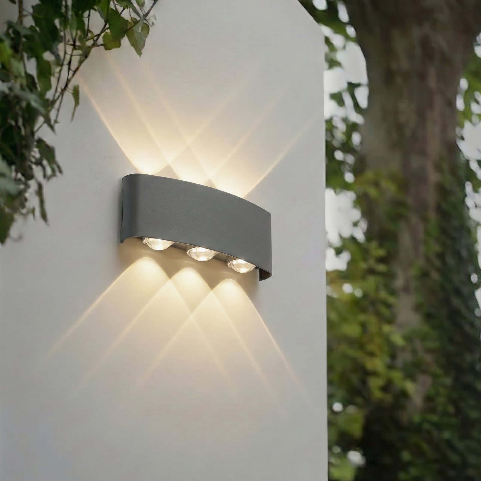 Lindby LED-välisvalgustid Ithan, 3-osalised, antratsiit, 17 cm Lindby LED-välisvalgustid Ithan, 3-osalised, antratsiit, 17 cm