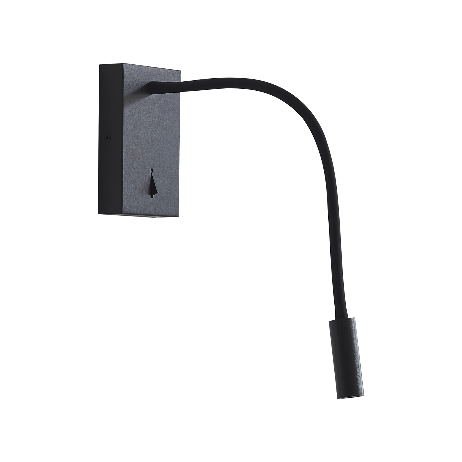 Lucande LED-läslampa Hetti, svart, metall, 14 cm hög