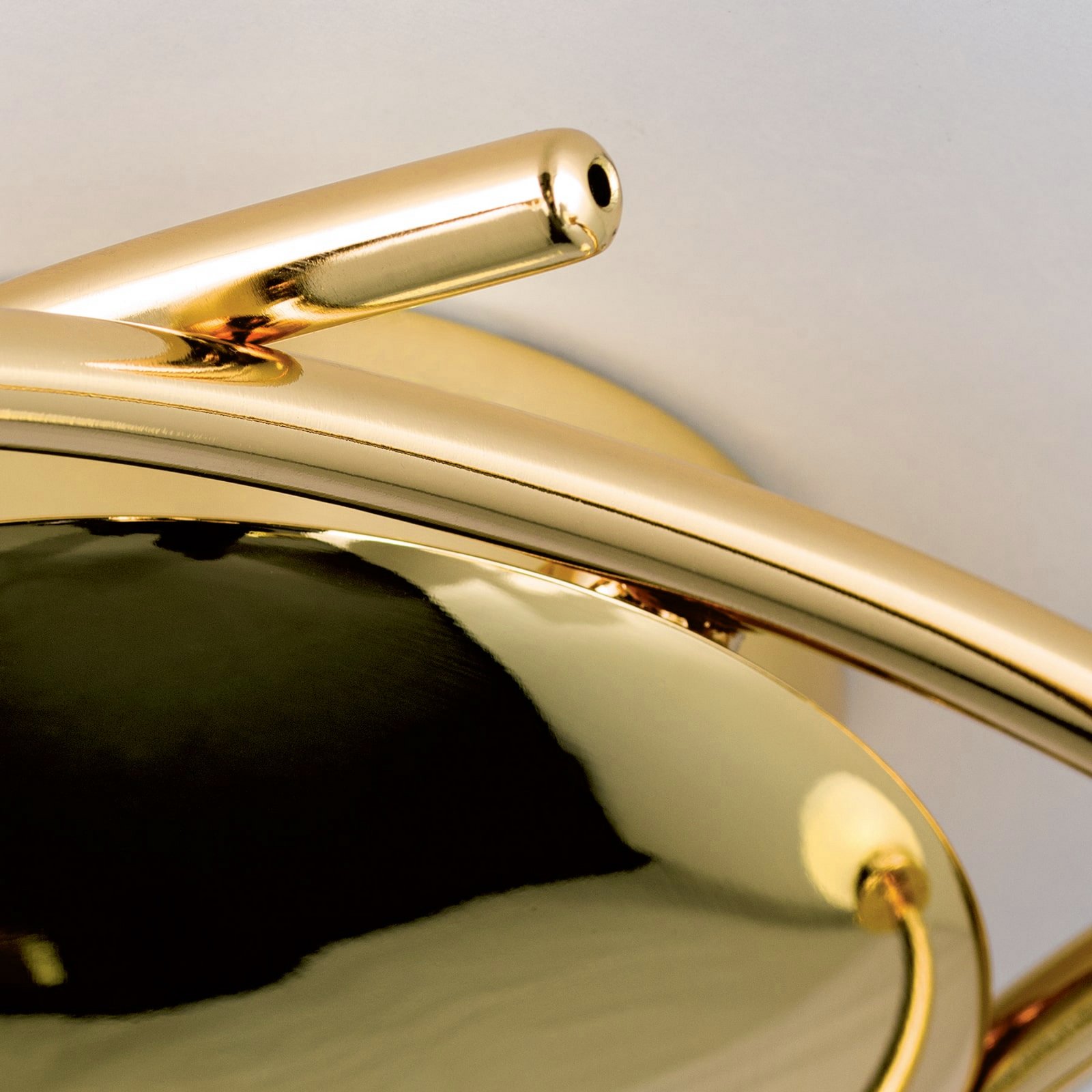 Plafonieră CARLA, culoare alamă, Ø 60 cm metal/sticlă 5 becuri.