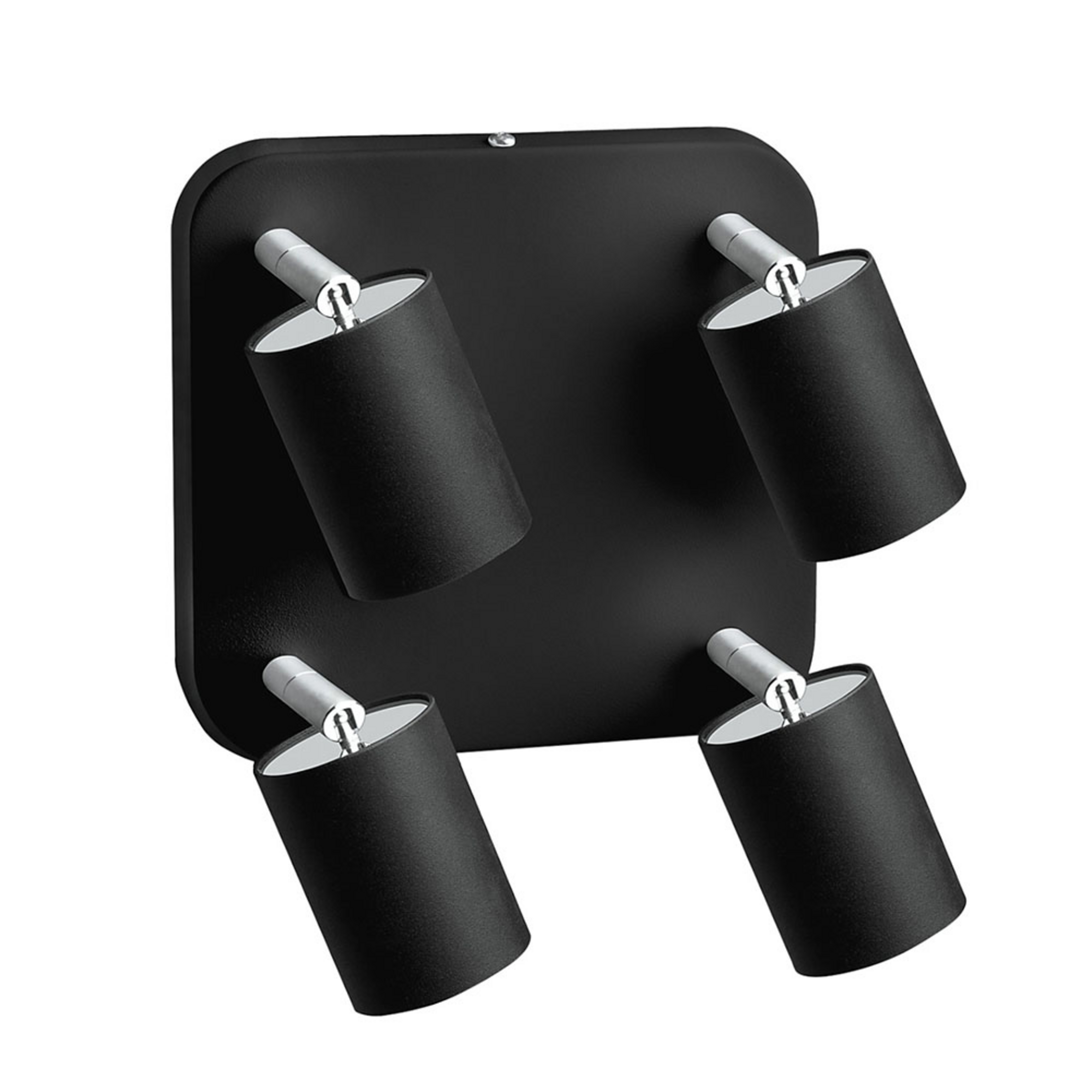 Φωτιστικό οροφής Eye Spot τετράφωτο τετράγωνο, μαύρο