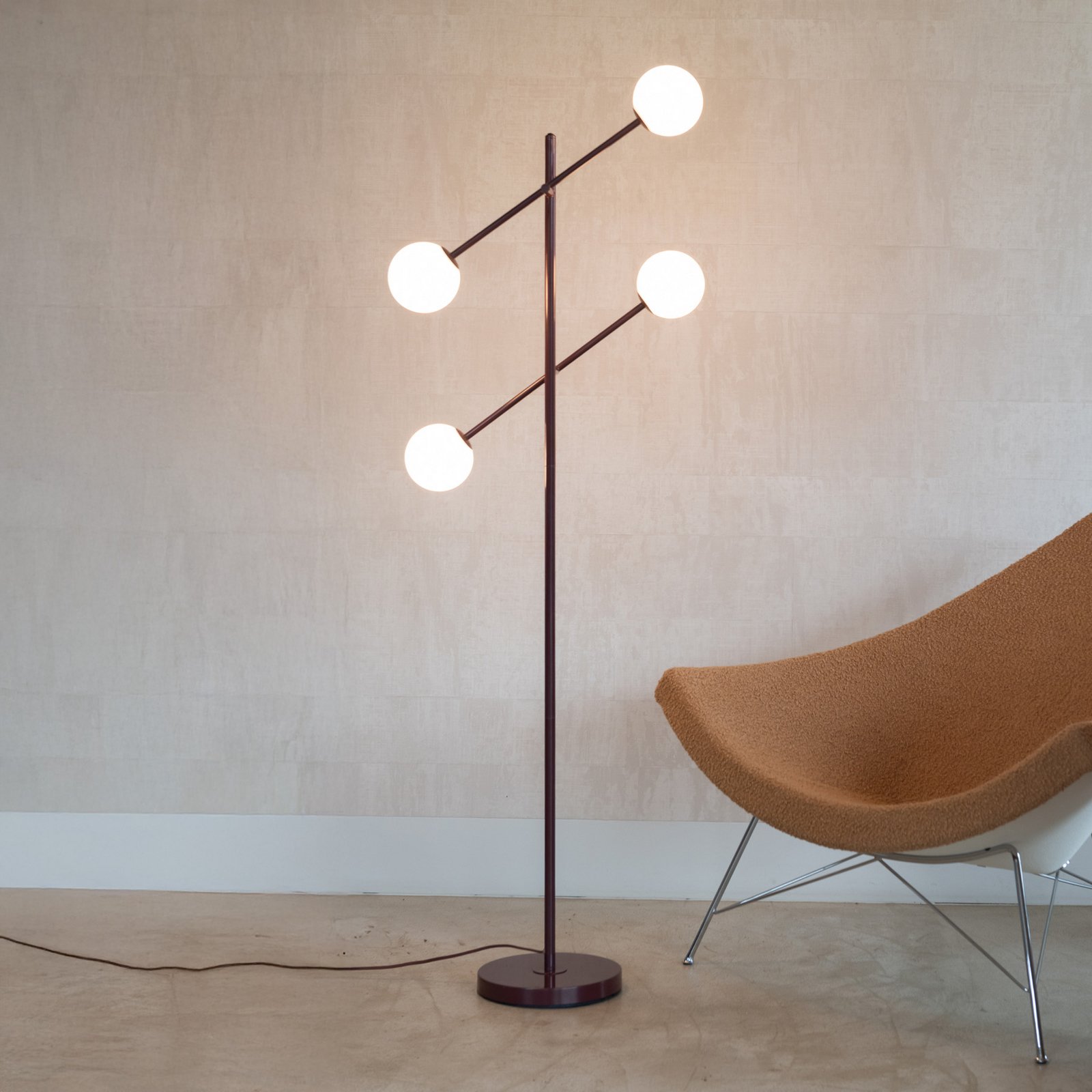 IT'S ABOUT ROMI Stehlampe Copenhagen, dunkelrot, drehbar