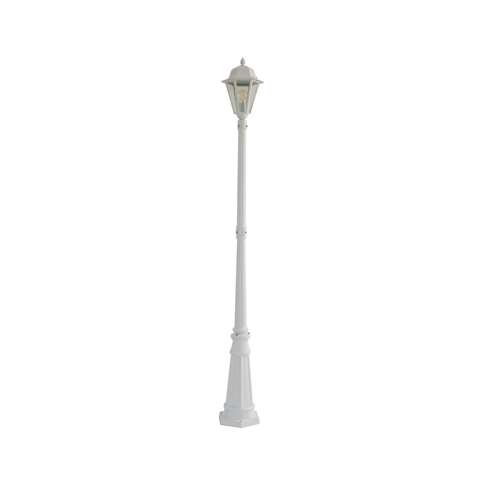 Vonkajšie svetlo Lindby Edana, 211 cm, biele, kov, E27, IP44