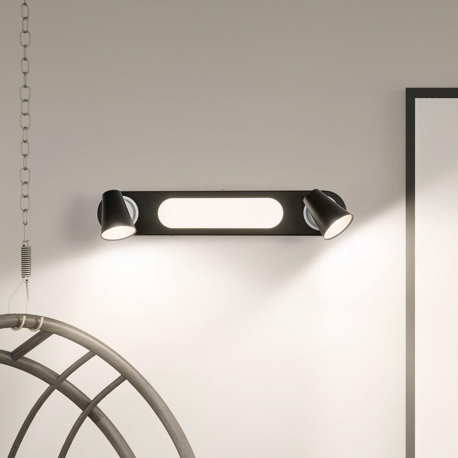 LEDVANCE Plafonieră cu LED Neptune 2 spoturi negru - Camera de zi / sufragerie - Metal