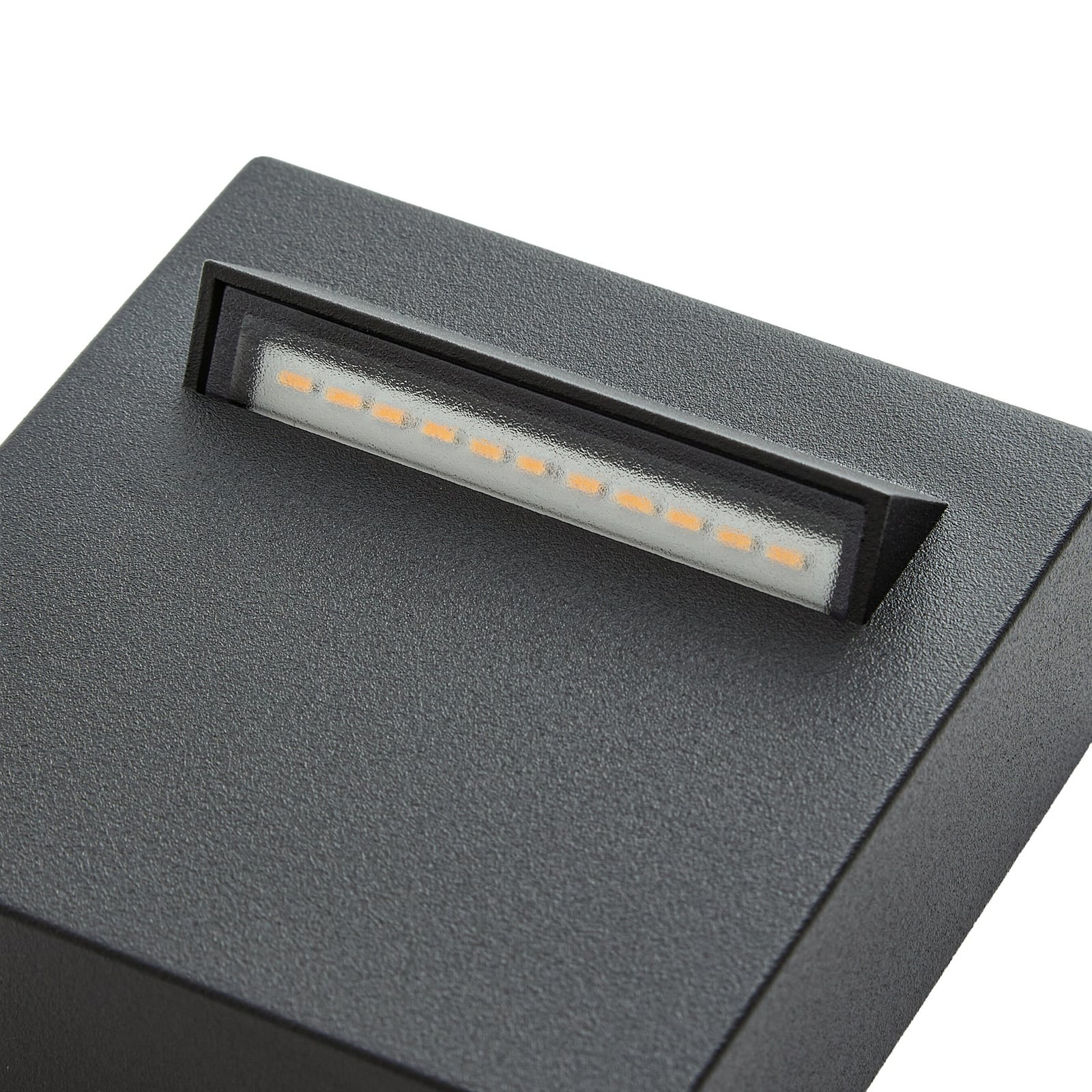 Joril LED-Außenwandleuchte, schwarz, 9,4 cm, Aluminium, IP65 - Lucande