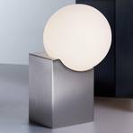 Lámpara de mesa Cub 17,5 cm níquel mate