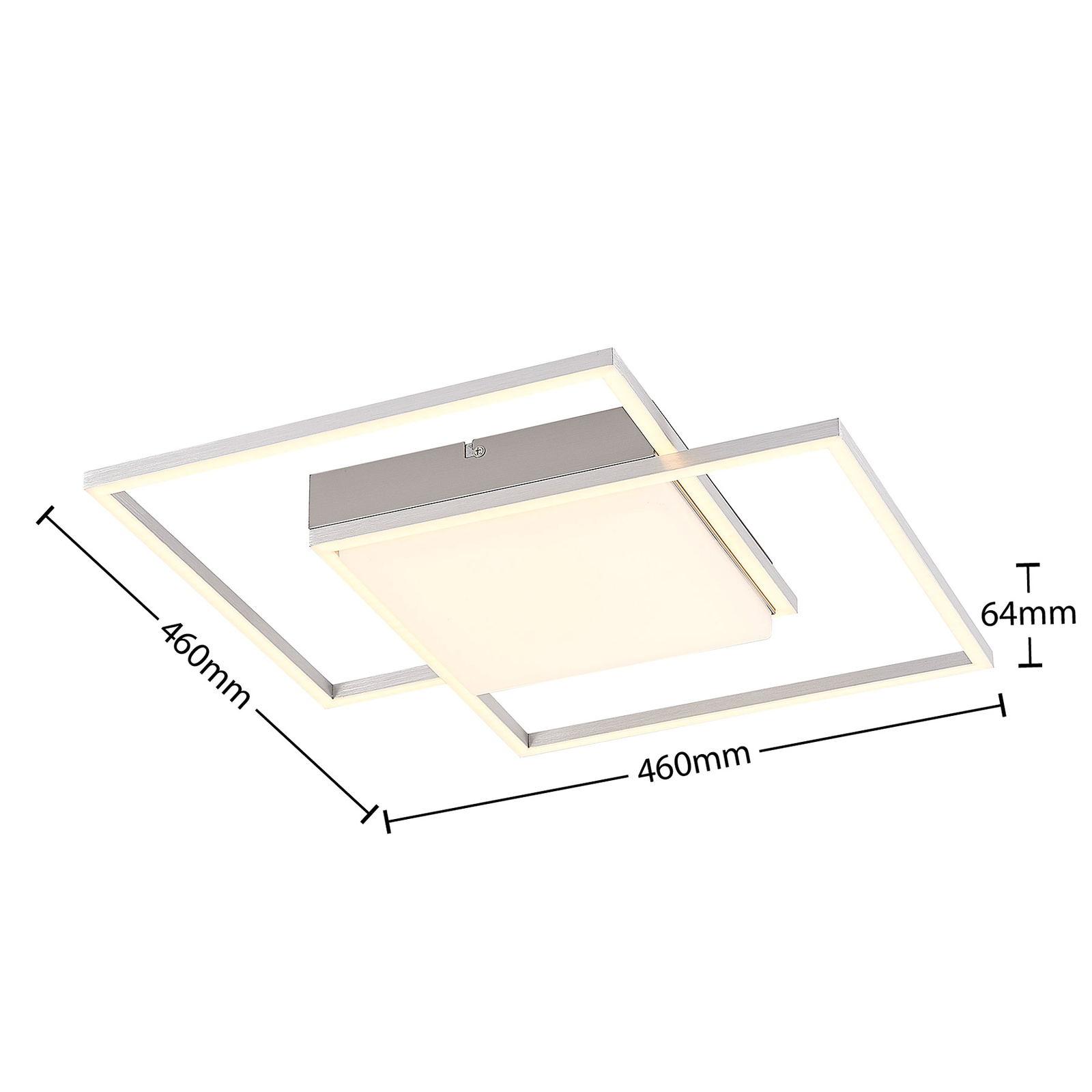 Zayd LED Plafonnier Dim. Nickel - Lindby