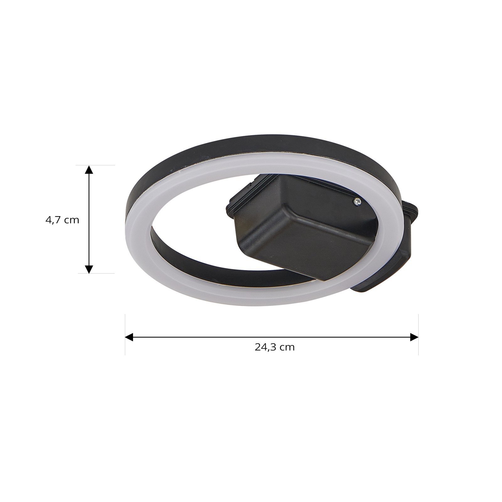 Lindby LED outdoor ceiling light Finian, Ø 22 cm, CCT, dimmable