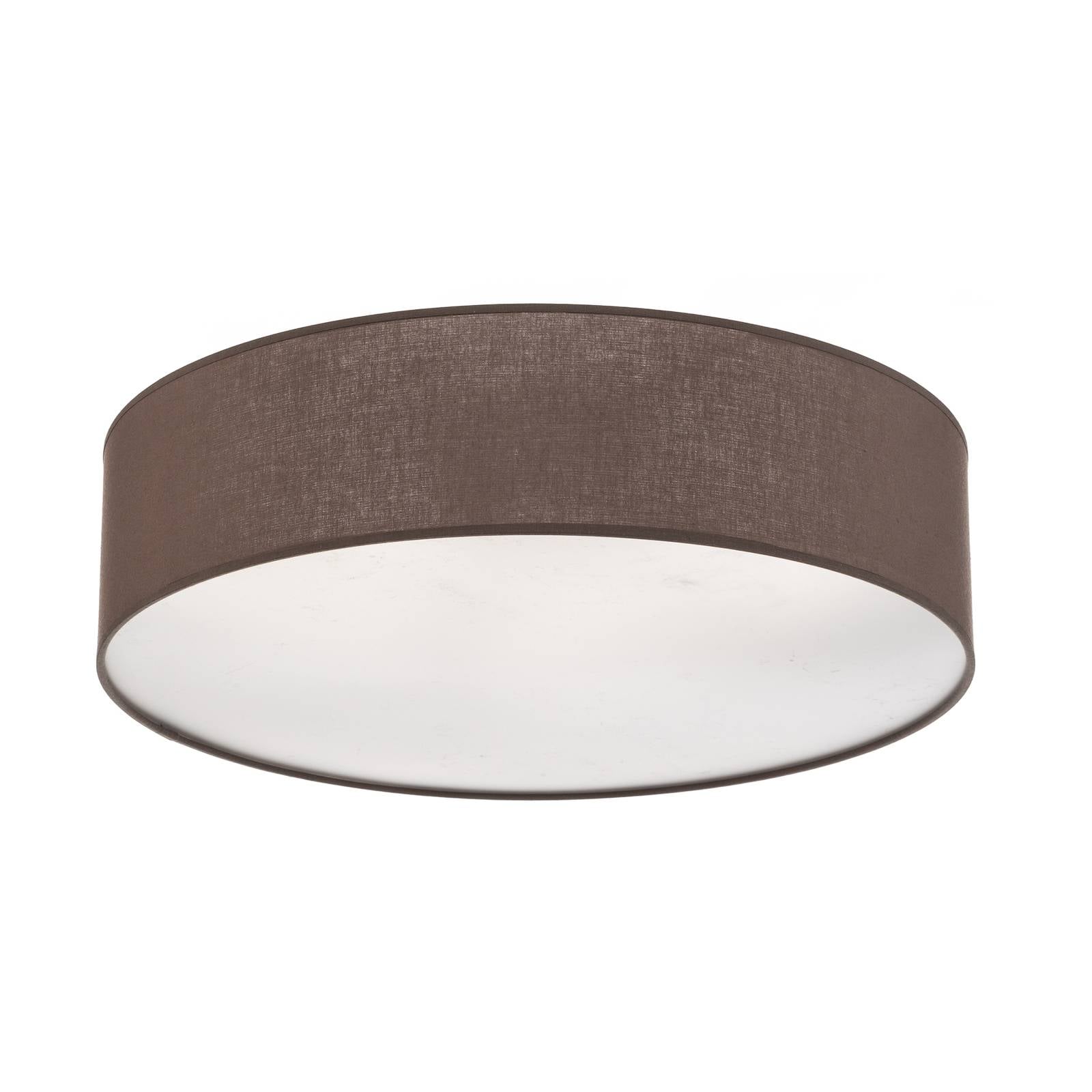 Euluna Roller Decke, Stoffschirm erdfarben, Ø50cm