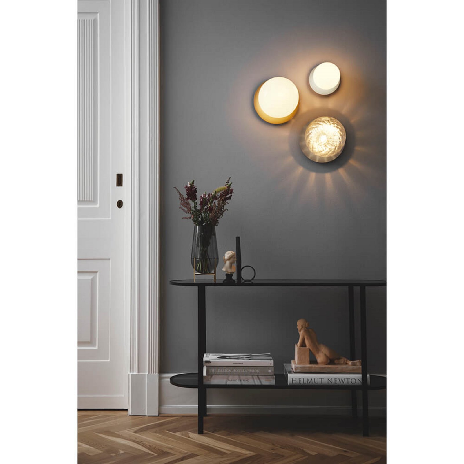 Liila 1 Aplică de Perete/Plafonieră IP44 Large Light Silver/Optic Clear - Nuura