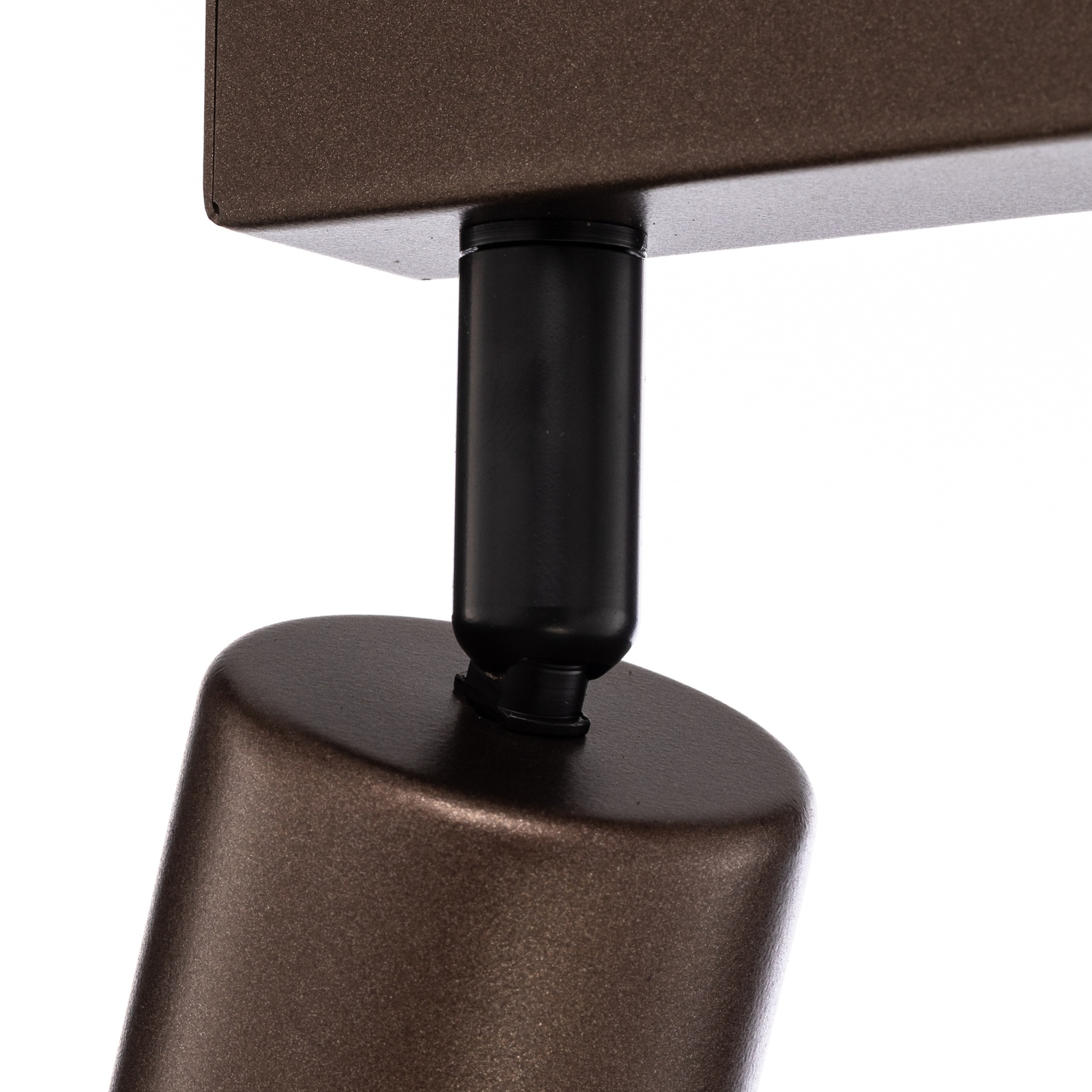 Top downlight, adjustable, brown, 2-bulb linear