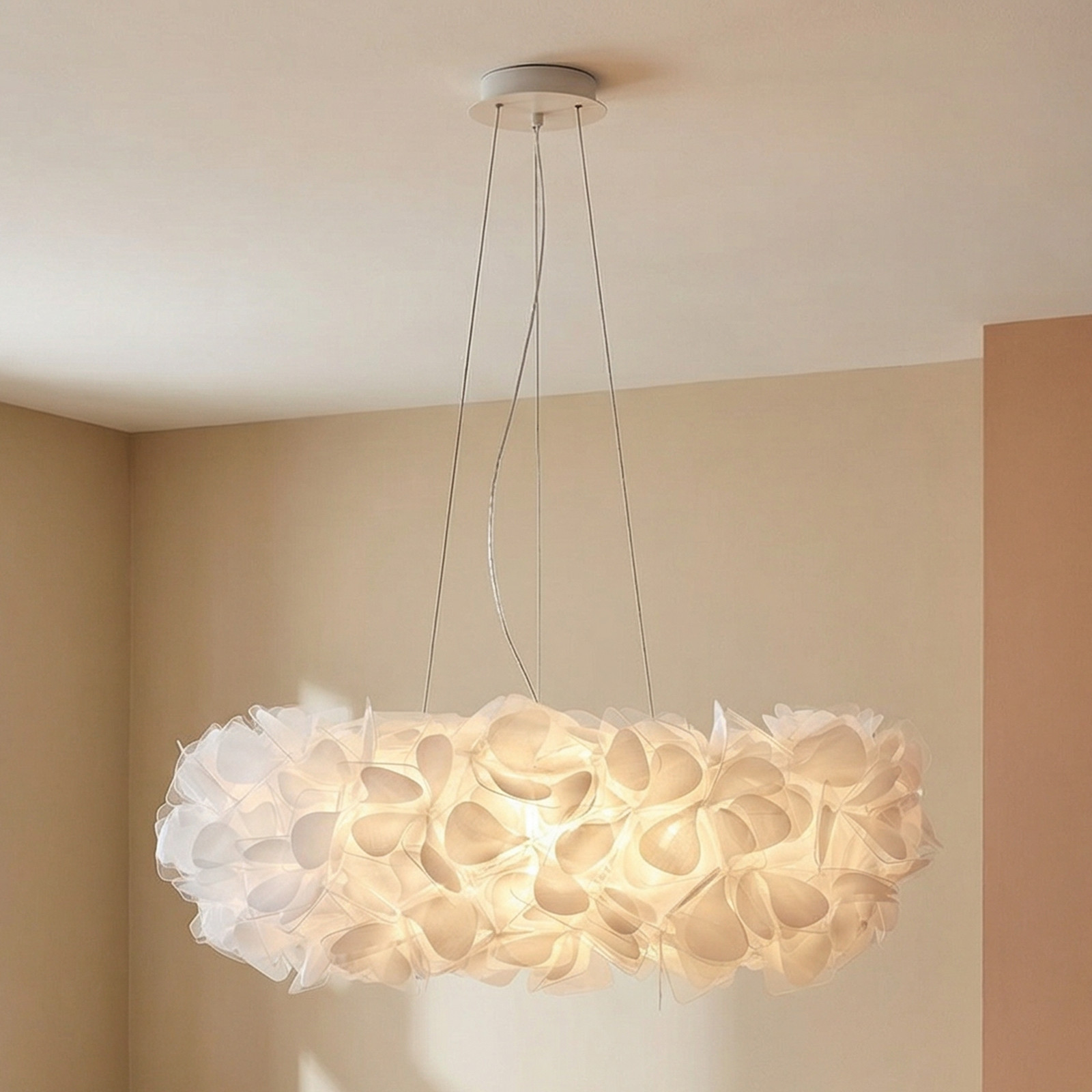 Slamp Branco, Transparente Candeeiro Suspenso Clizia Mama Non Mama, Ø78cm, Branco/Transparente