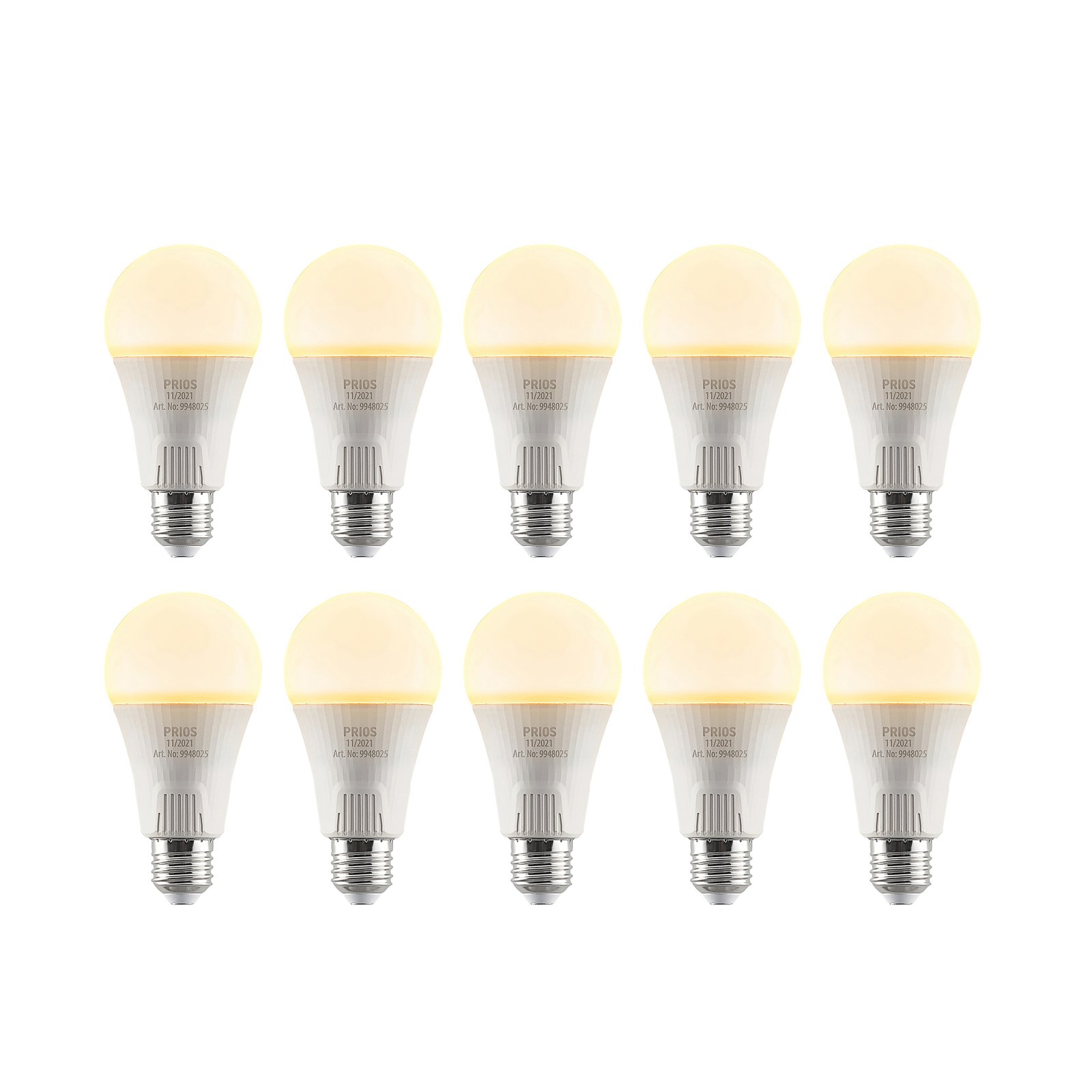 Ampoule LED E27 A65 15 W blanc 2 700 K x10