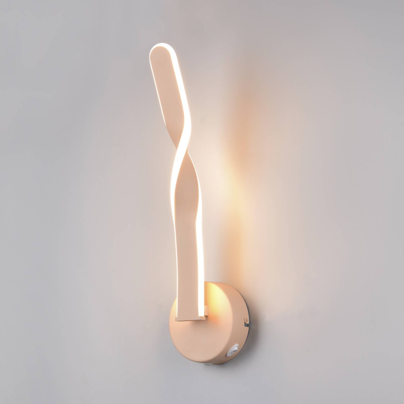 LED-Wandleuchte Ginko, sand, Metall, Höhe 45,5 cm günstig online kaufen
