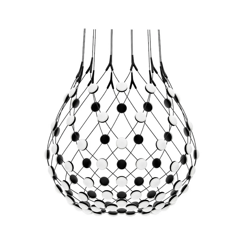 Luceplan - Mesh Pendelleuchte Ø80xH60 3m w/Wireless Kit Black