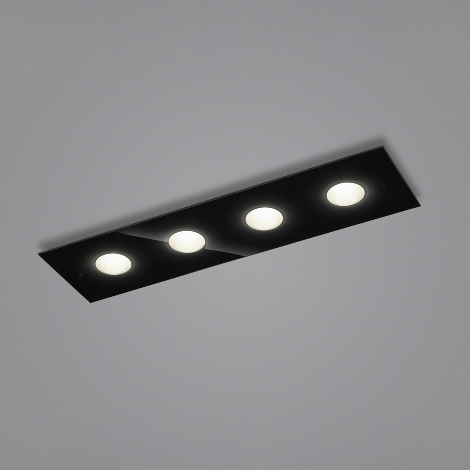 Candeeiro de teto LED Helestra Nomi 75x21cm preto escuro