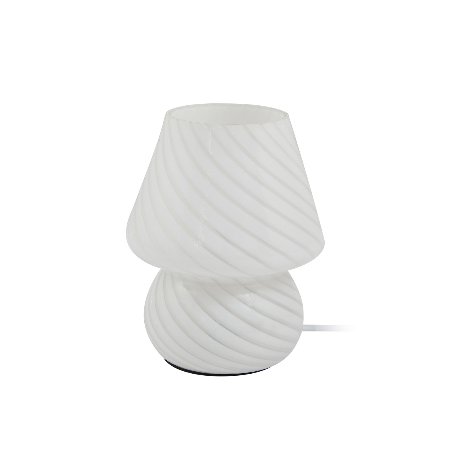 Candeeiro de mesa Lindby Andriana, branco, vidro, Ø 15 cm