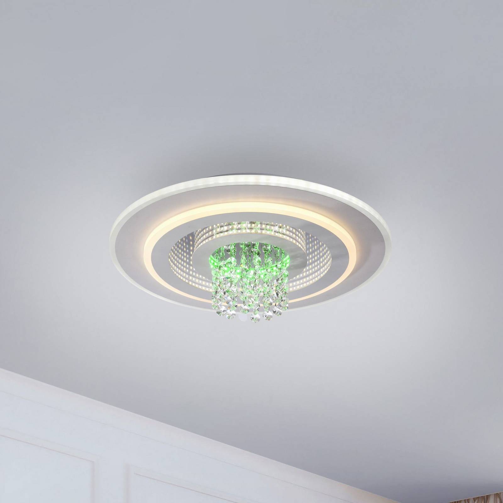 JUST LIGHT. LED-Deckenlampe Tolago RGB, CCT, weiß, Remote günstig online kaufen