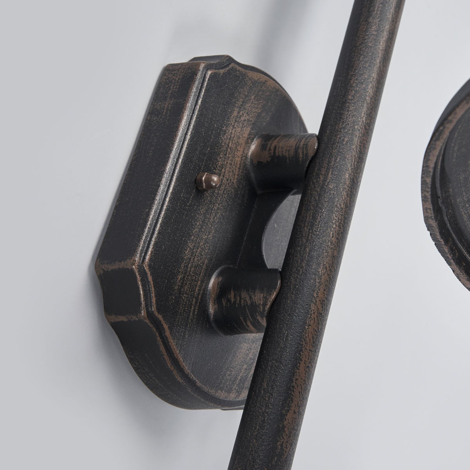 Daphne Kültéri Fali Lámpa Érzékelővel Antique Black - Lindby
