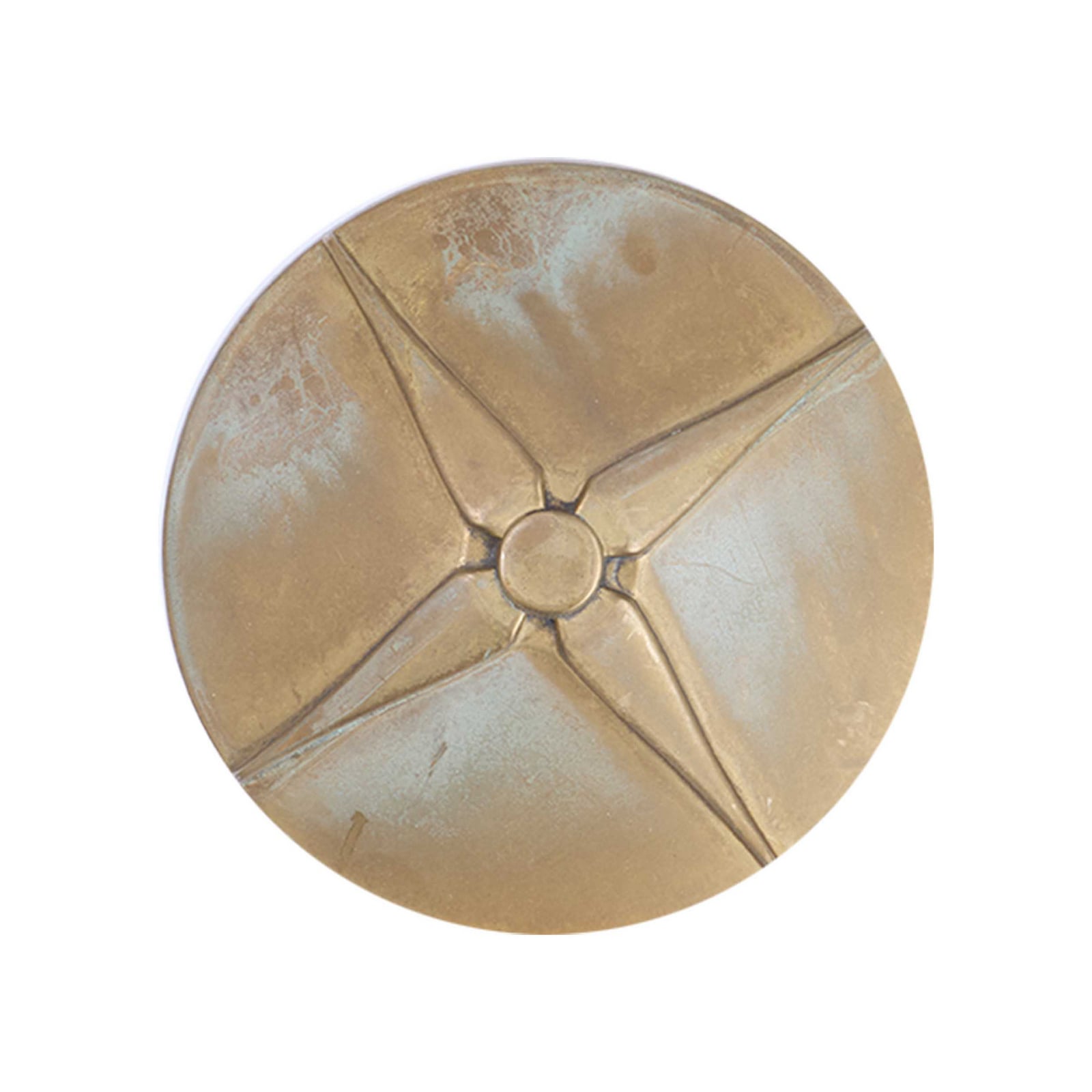 Aura Disk LED kültéri fali világítás, magasság 24 cm, antik sárgaréz Aura Disk LED kültéri fali világítás, magasság 24 cm, antik sárgaréz