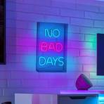 LED fali lámpa No Bad Days, átlátszó, 30x18 cm műanyag USB RGB