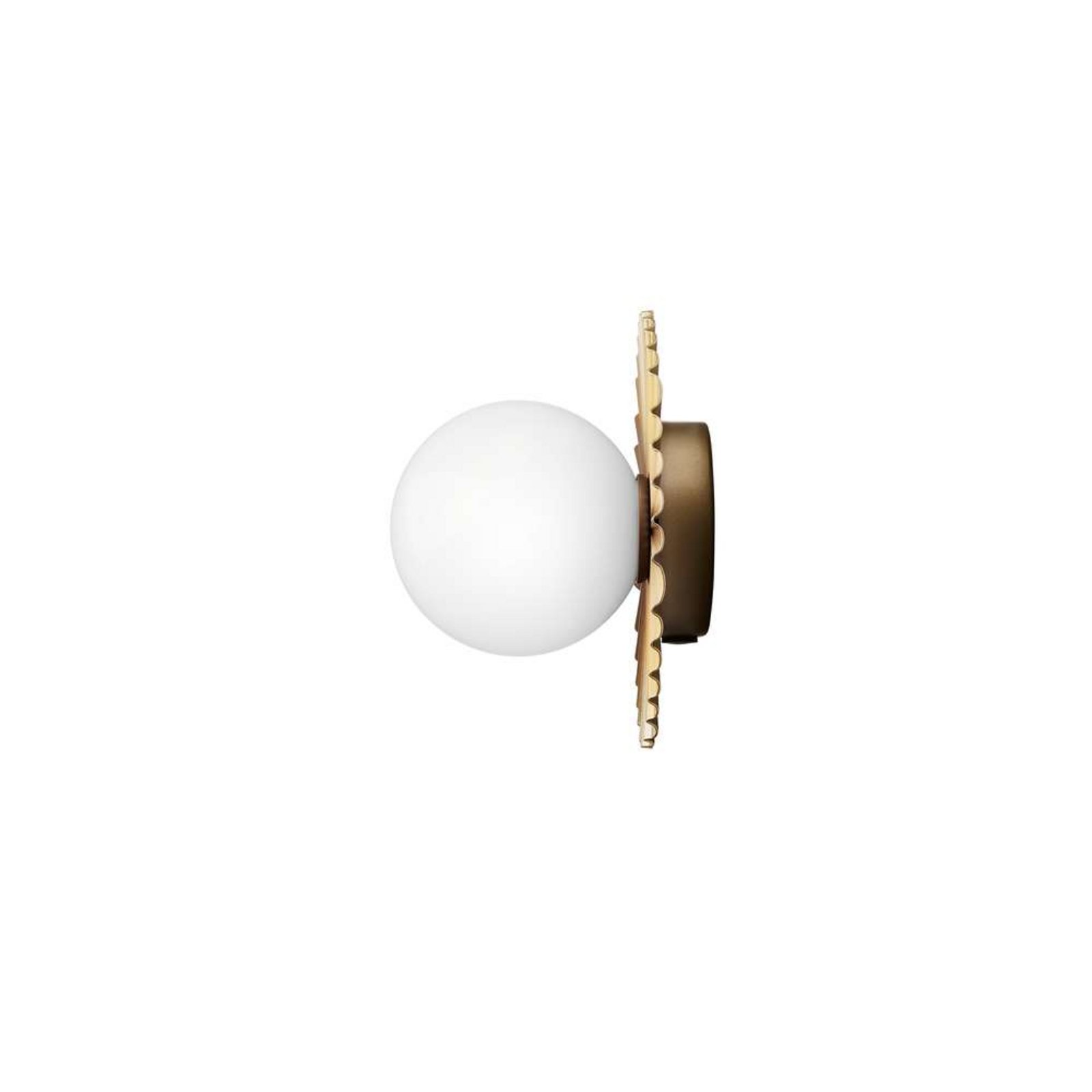 Candeeiro de parede Nuura Liila Muuse, Ø 20 cm, IP44, dourado/ópalo