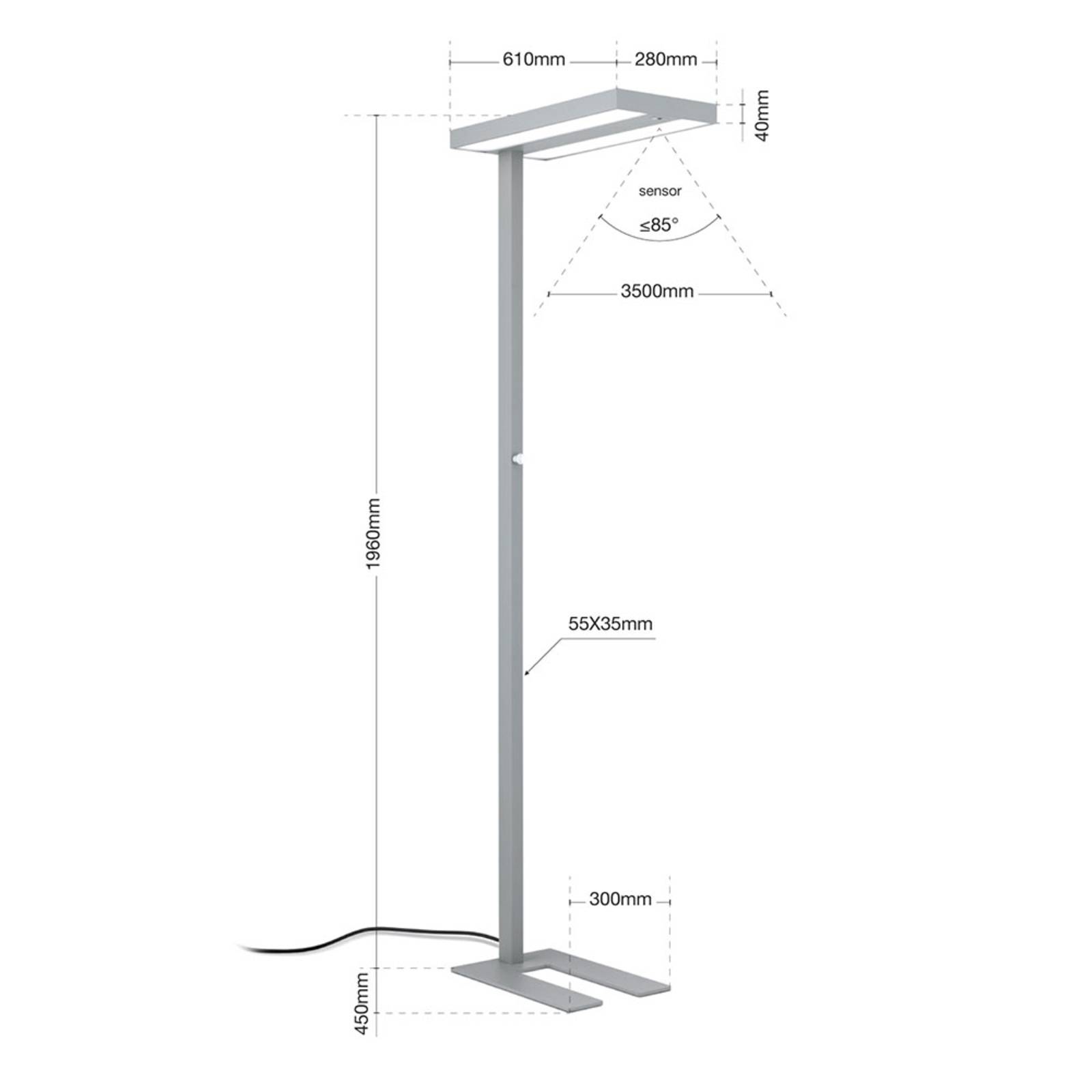 Lampa stojąca biurowa LED 12-1183, czujnik światła