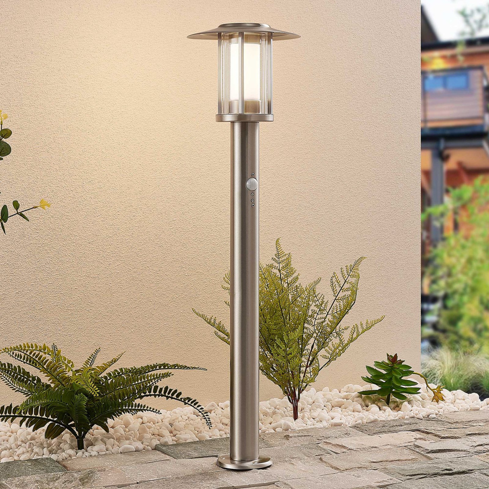 LED path lamp Gregory in stainless steel