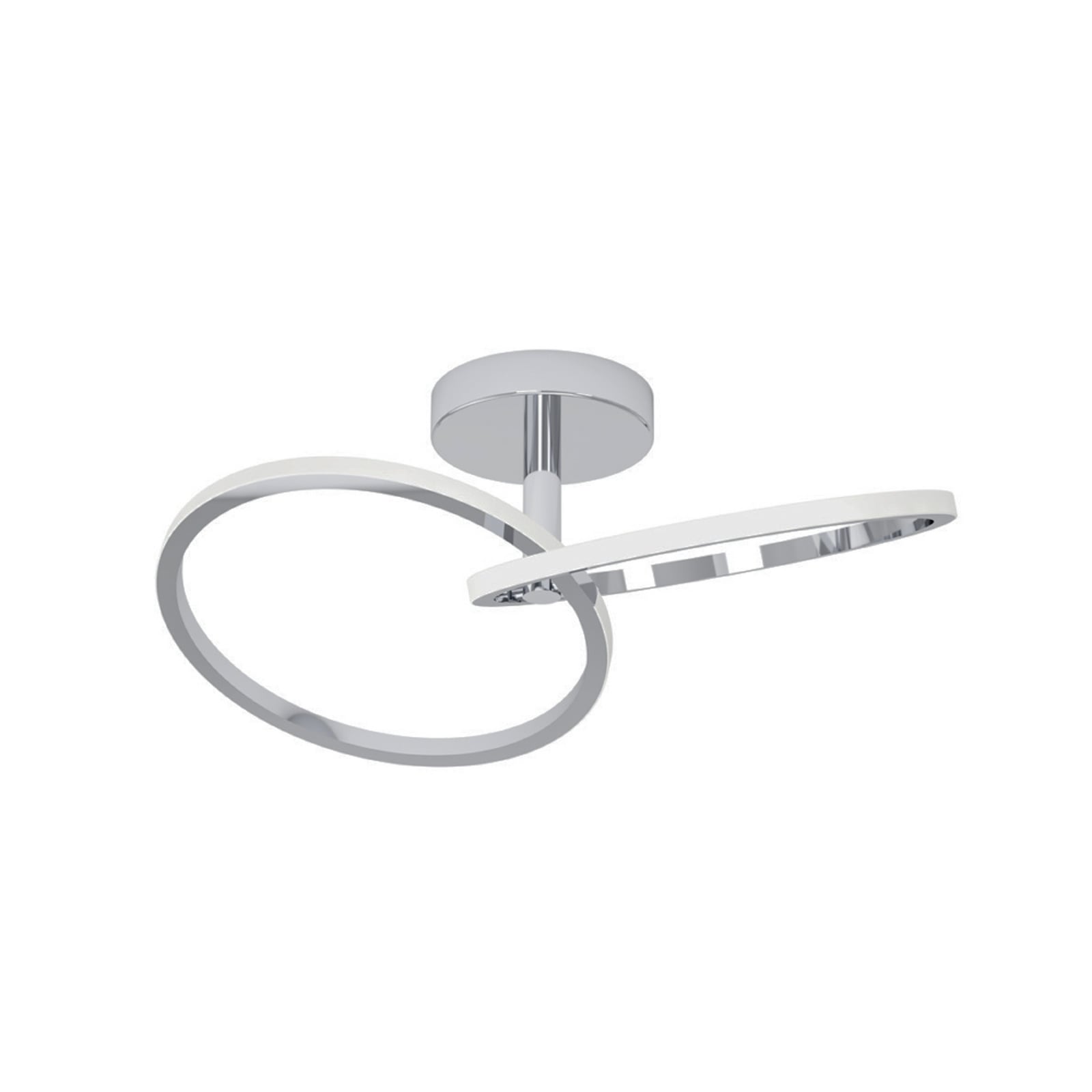 EGLO CONGIUNTI LED ceiling lamp, chrome-coloured, 47 x 28 cm, CCT
