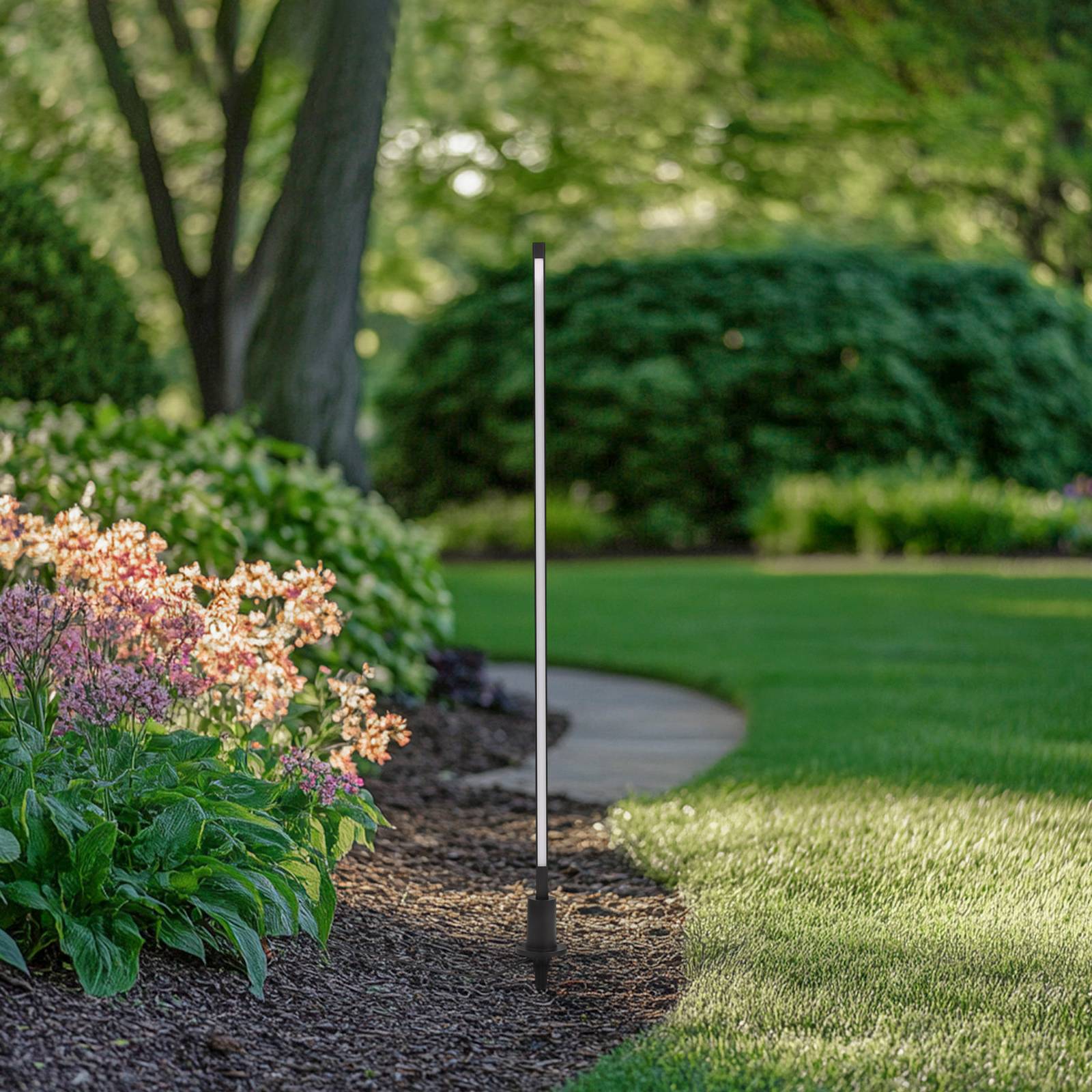 Słupek oświetleniowy LED Neano, 120 cm, czarny, metal, IP65