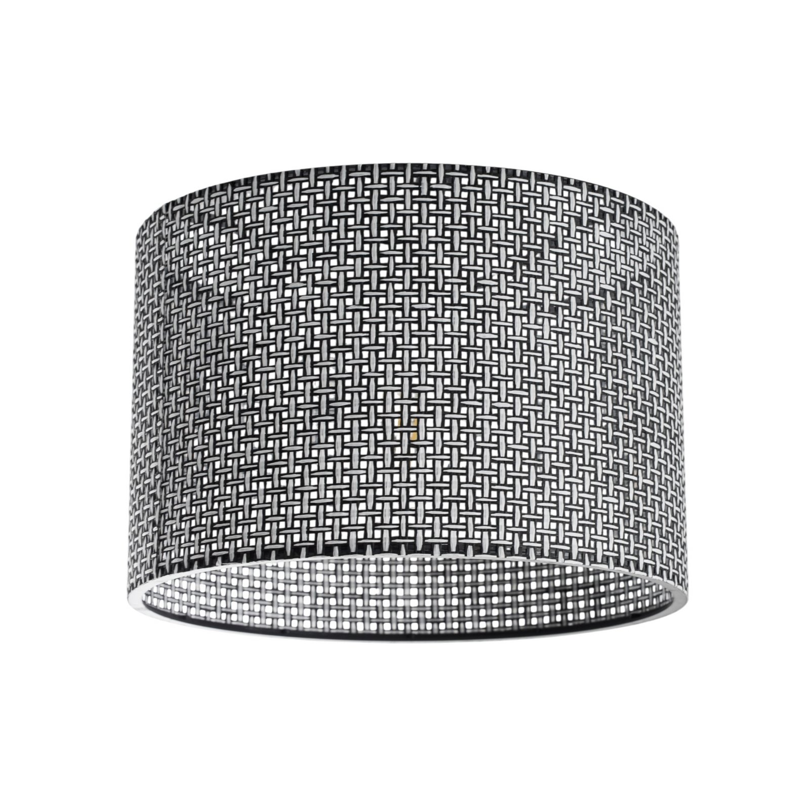 Candeeiro de teto Goza, padrão preto, tecido, Ø 30 cm