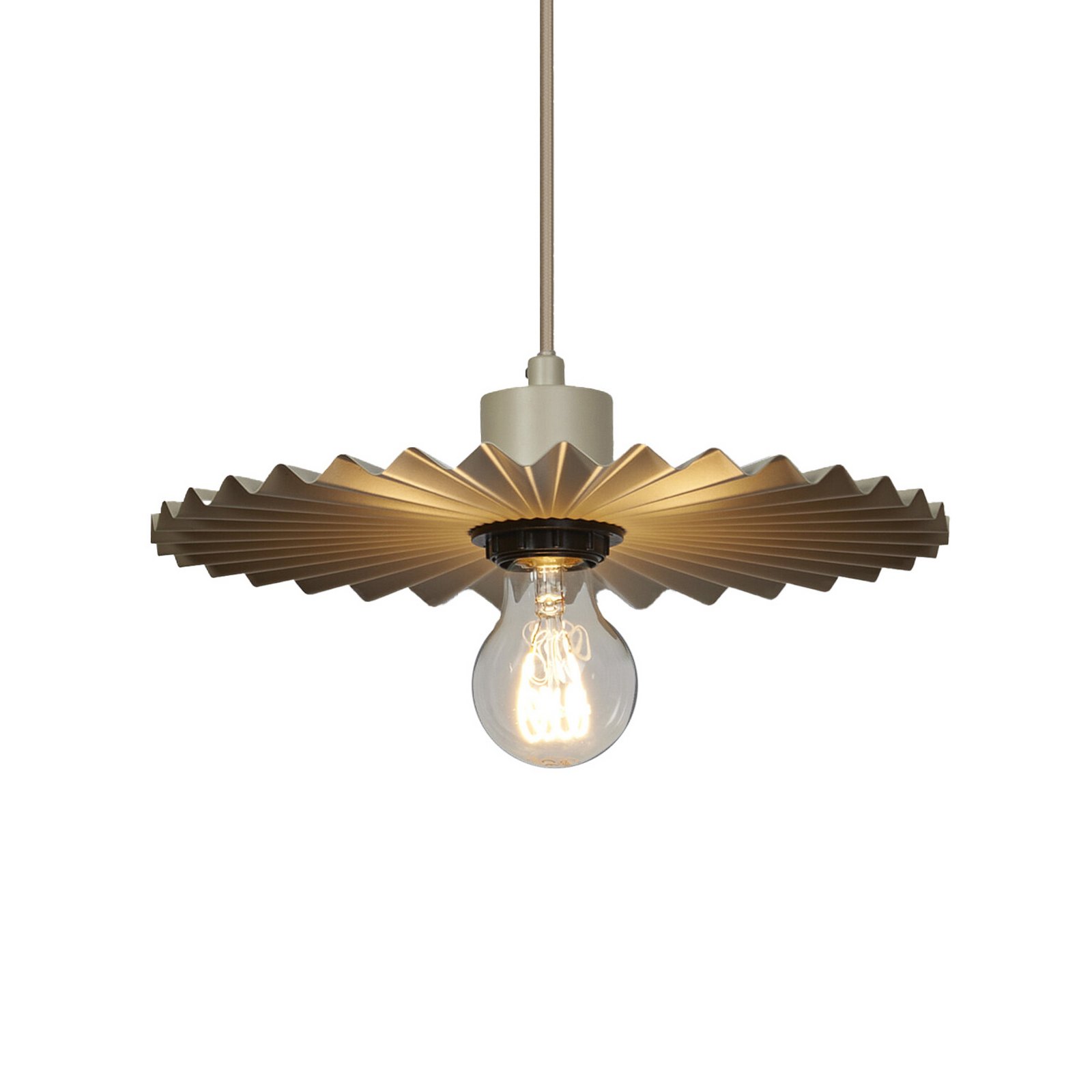 Suspension OSRAM Decor Plissee, beige, acier, E27