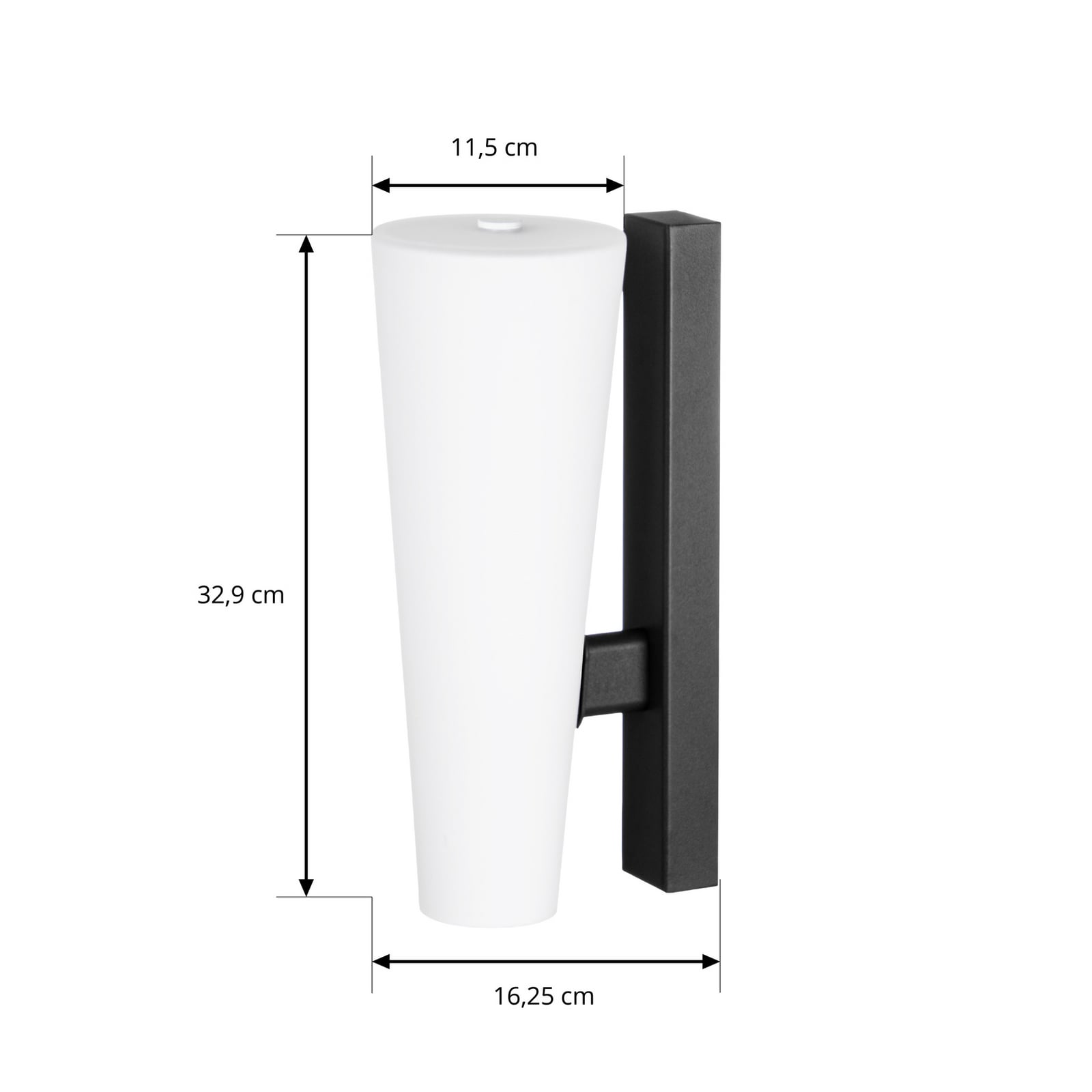 Jovra udendørs LED-væglampe, sort, højde 32 cm – Lucande Jovra udendørs LED-væglampe, sort, højde 32 cm – Lucande