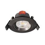 Plafonieră LED încastrată SMD-68-230V, 3,000K, Ø8.5cm, negru