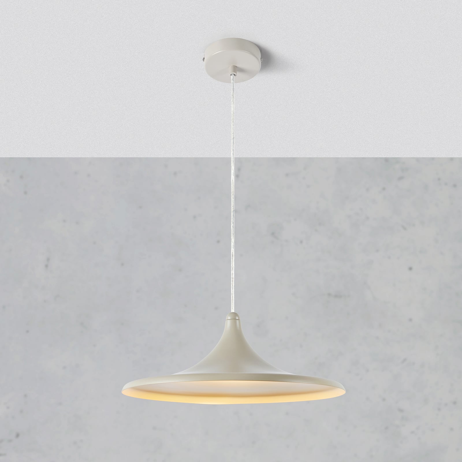 BEAM LED-hængelampe, beige, aluminium, Ø 37 cm – Markslöjd BEAM LED-hængelampe, beige, aluminium, Ø 37 cm – Markslöjd