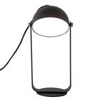 Hemi LED table lamp, pivotable lampshade, black