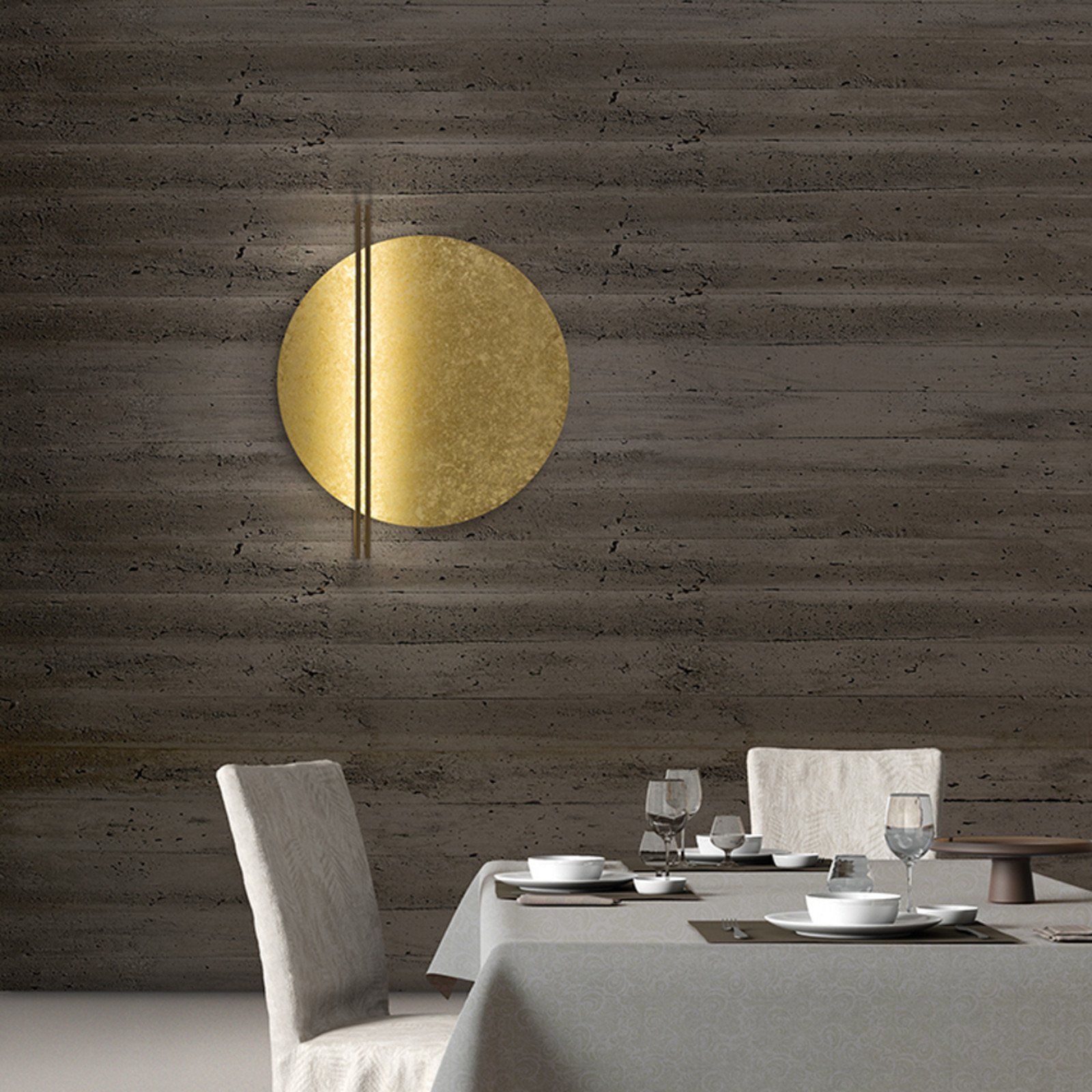 ICONE Essenza plafonieră 927 Ø47cm auriu/bronz - Camera de zi / sufragerie - design - aur bronz periat - Metal
