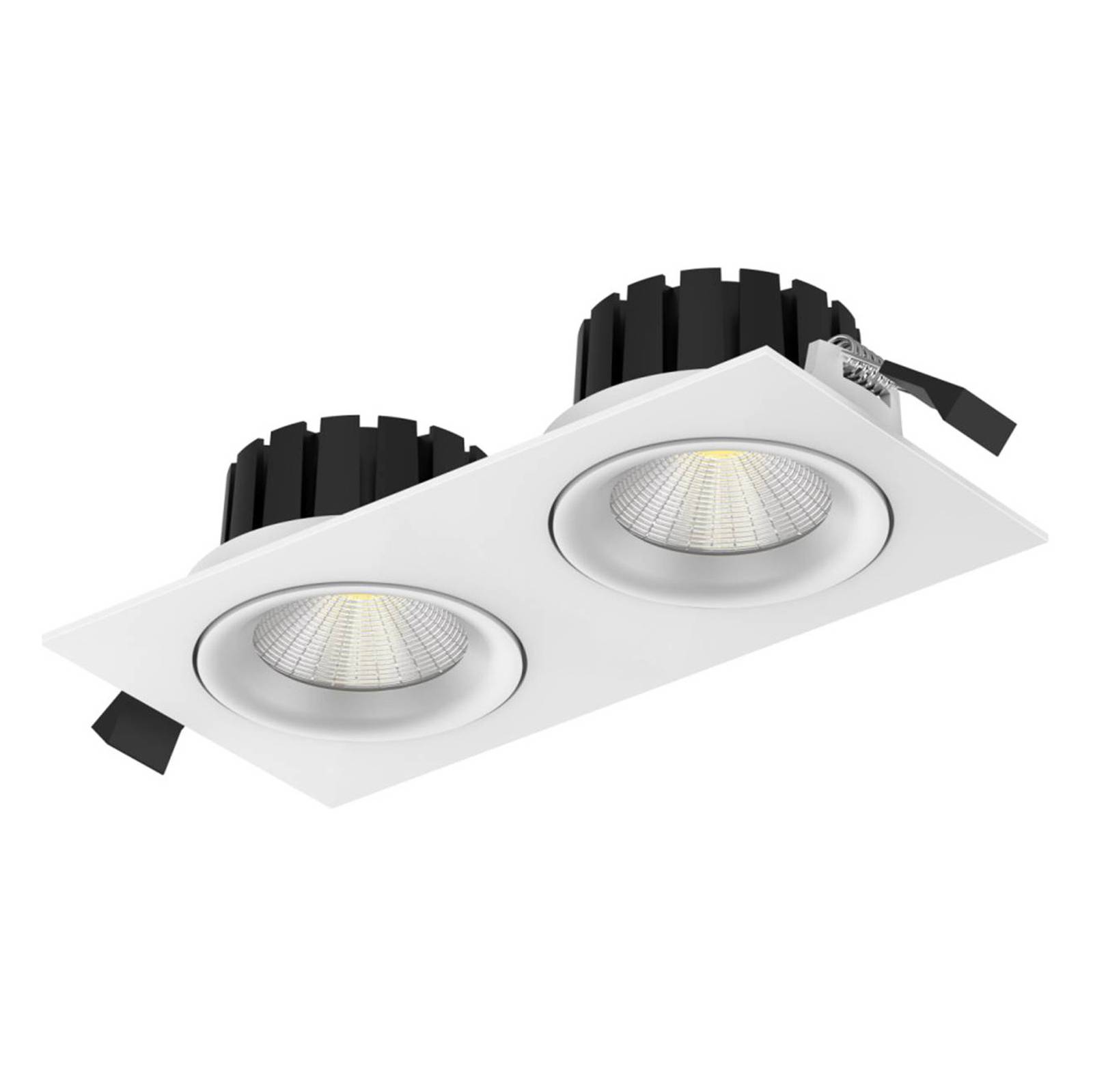 SLC DL04 Square X2 lampe encastrée LED 2700K blanc