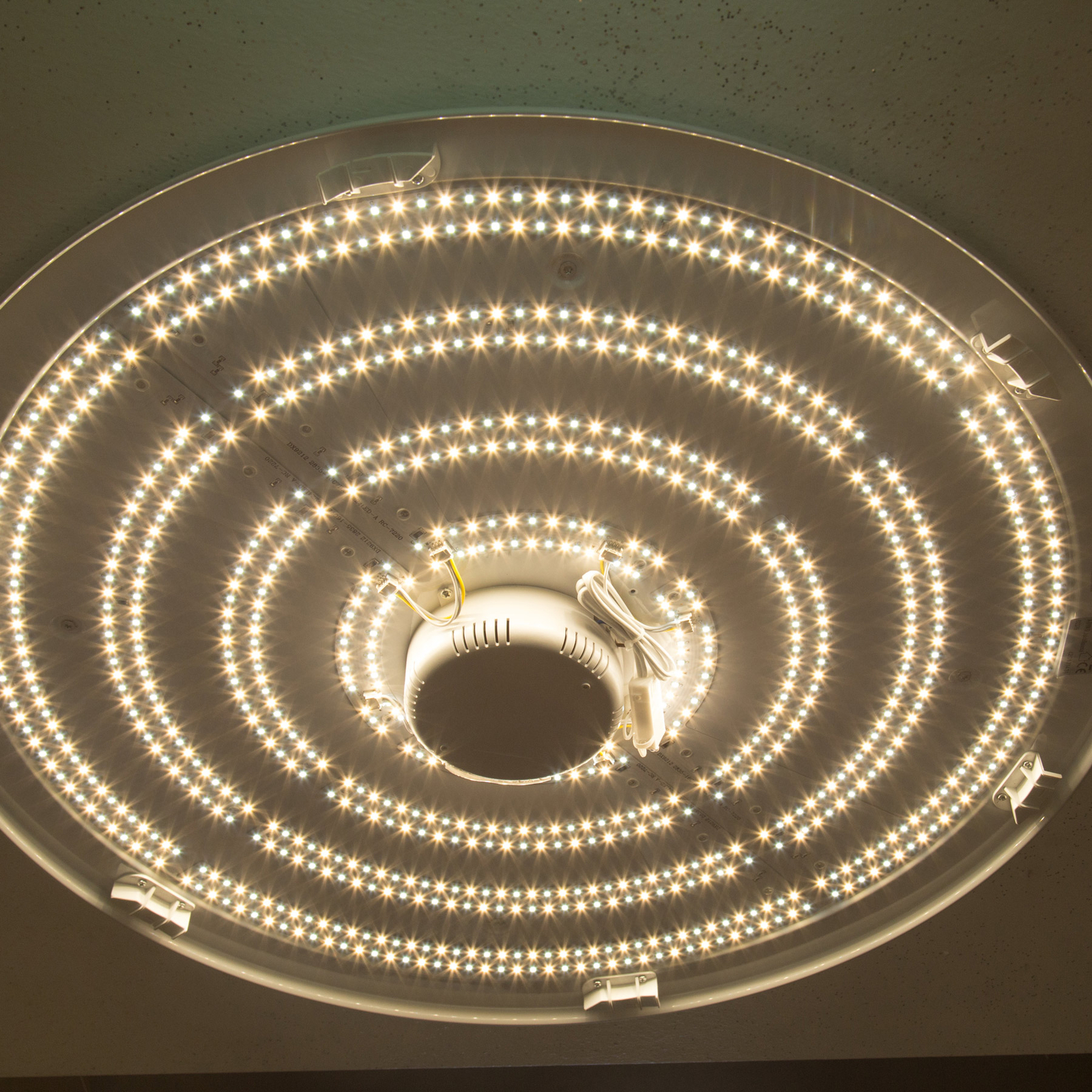 Rena LED-loftlampe, natlampefunktion, rund