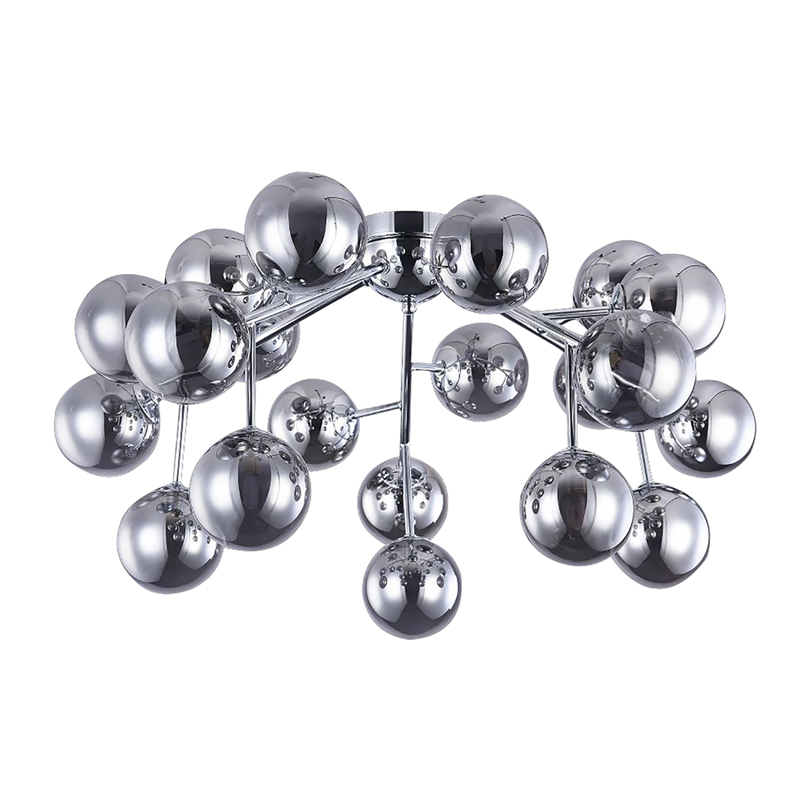 Maytoni Dallas plafón, 20 esferas de vidrio, cromo