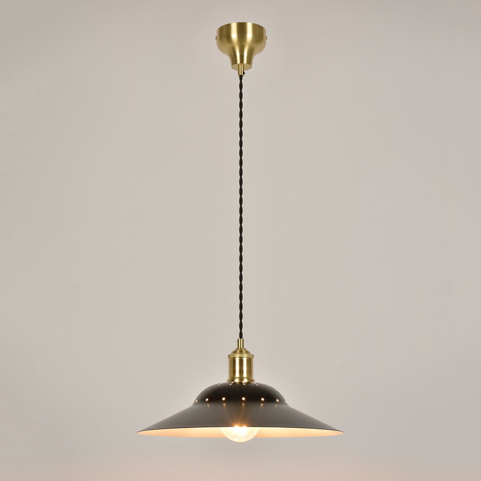 Żyrandol Louise, matowa czerń, Ø 38 cm, metal Żyrandol Louise, matowa czerń, Ø 38 cm, metal