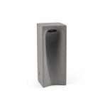 LED pedestal light Grot, 2700K, grey, concrete, IP55, height 40 cm