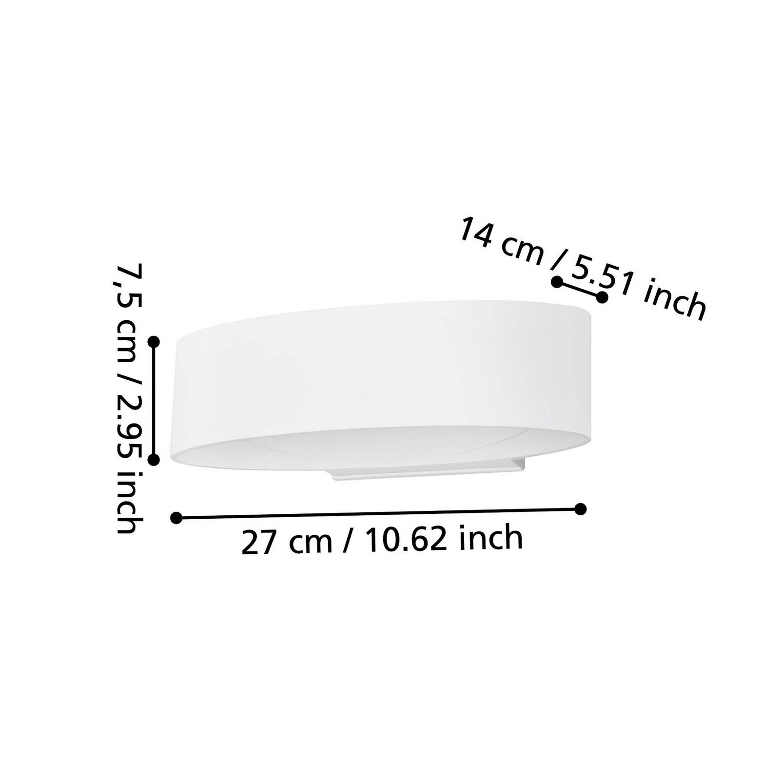 Kinkiet zewnętrzny LED Chinoa, biały, szerokość 27 cm, metalowa