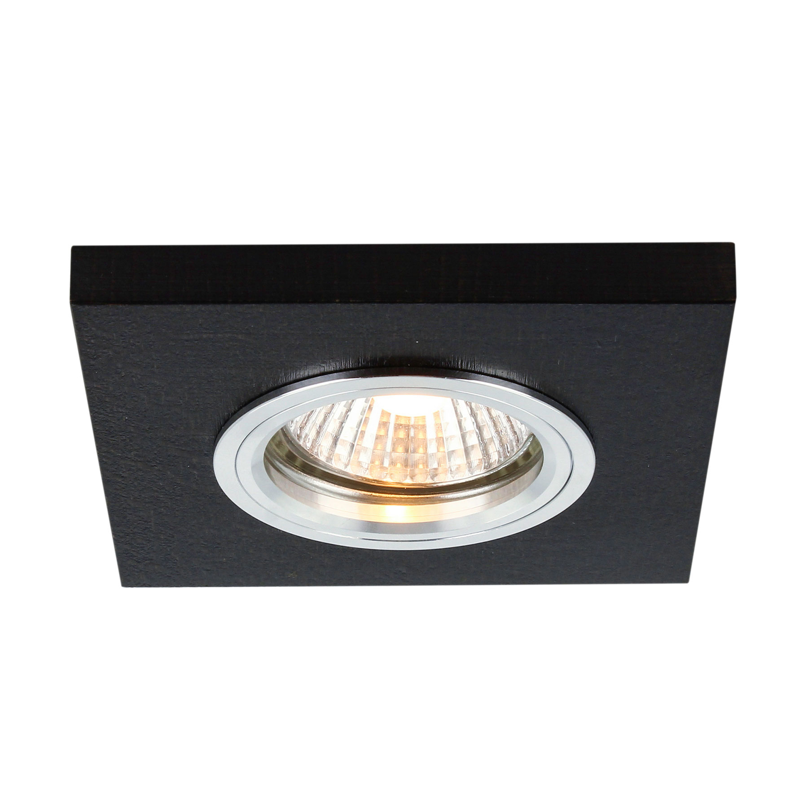 LED-Einbaustrahler Sirion, 9,5x9,5 cm walnuss