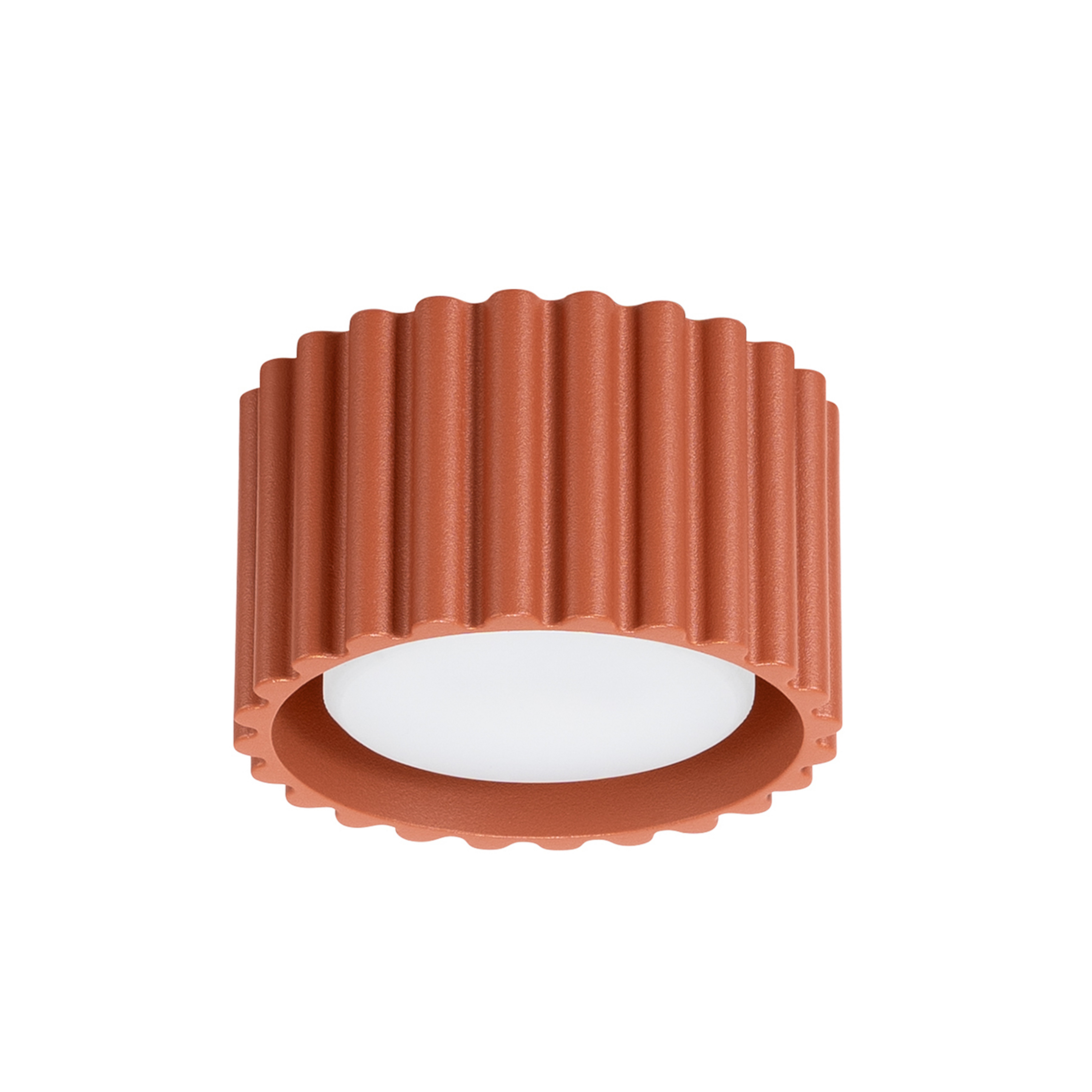 Candeeiro de teto RIBLA, ocre, Ø 10 cm, metal, GX53 - SOLLUX