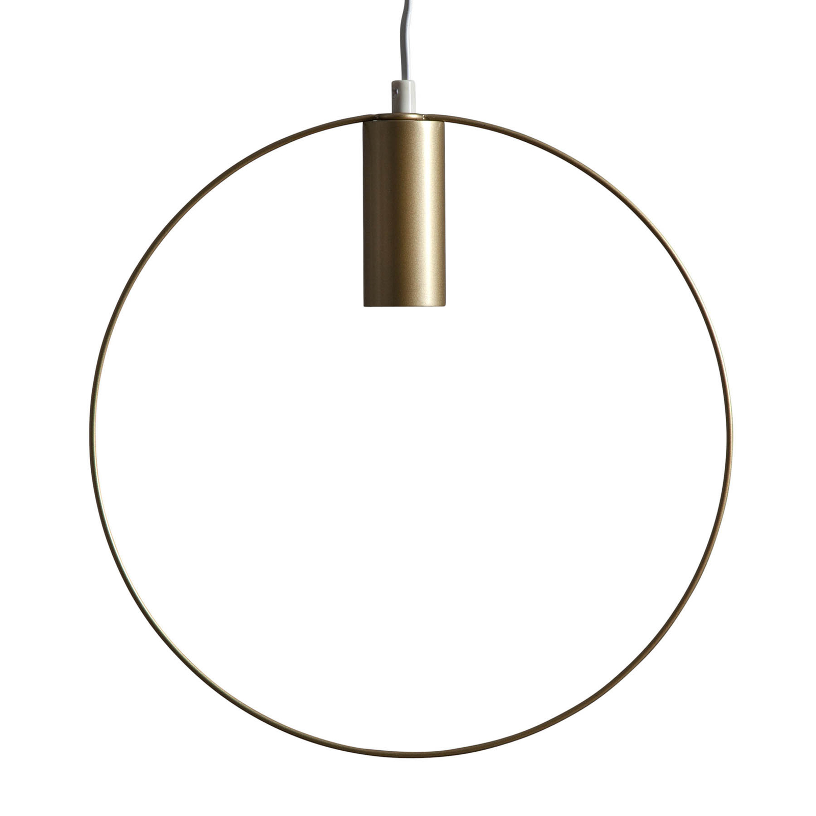 Shape deko-hængelampe med ring, guld