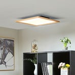 Lucande LED φωτιστικό οροφής Joren, 52 cm, ξύλο, CCT, τηλεχειριστήριο