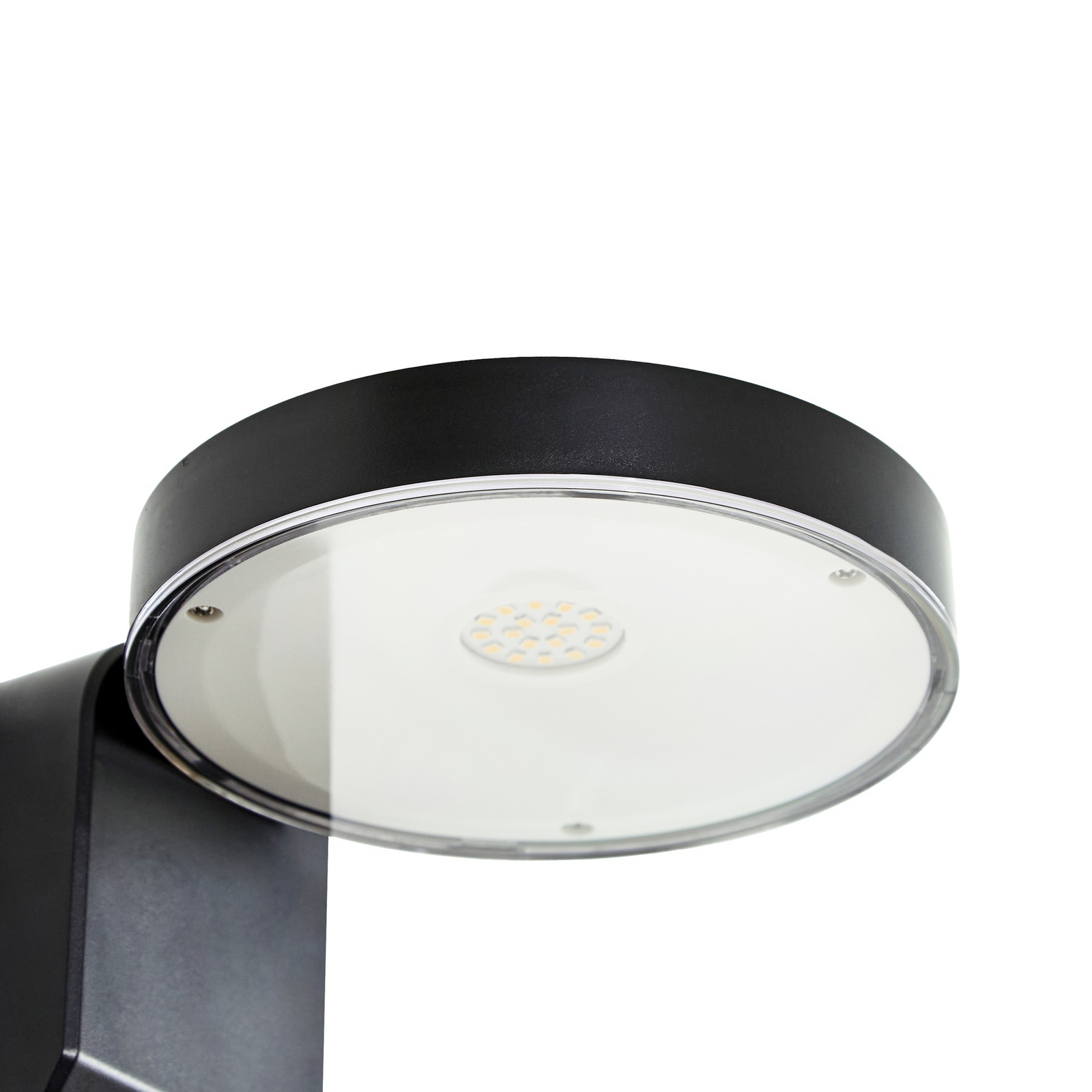 PRIOS LED-zonne-wandlamp Tarlson, rond, antraciet, sensor PRIOS LED-zonne-wandlamp Tarlson, rond, antraciet, sensor