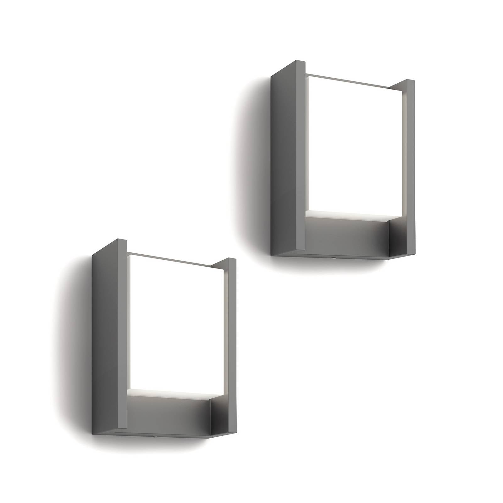 Philips LED-Außenwandlampe Arbour UE, 2er-Set, 2.700 K